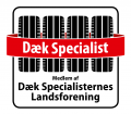 Facadeskilt med Dk Specialist logo - Lille